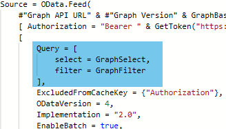 oData Query Body for Select and Filter